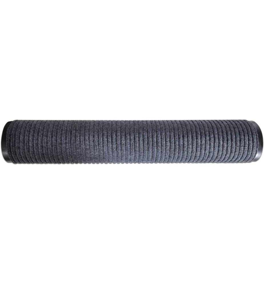 Tapis d'entrée gris 117x220 cm PVC