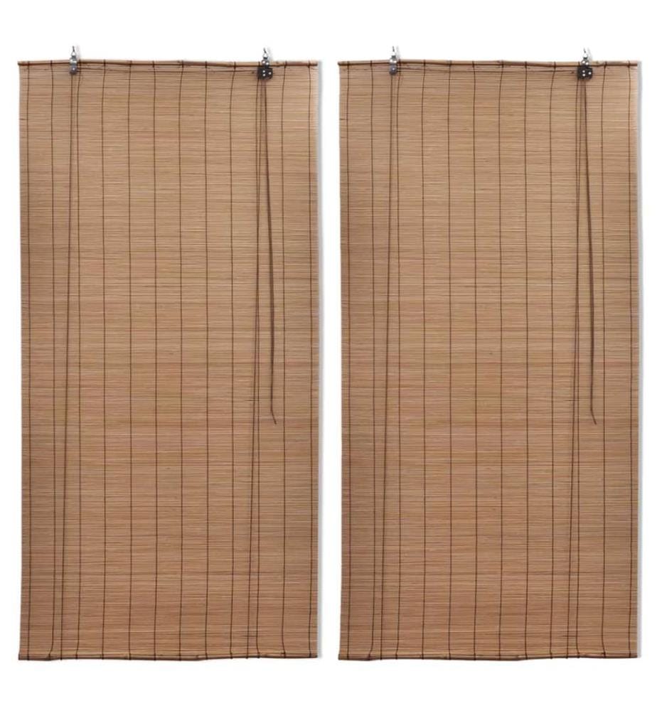 Bambusrollos 2 Stk. 80x160 cm Braun