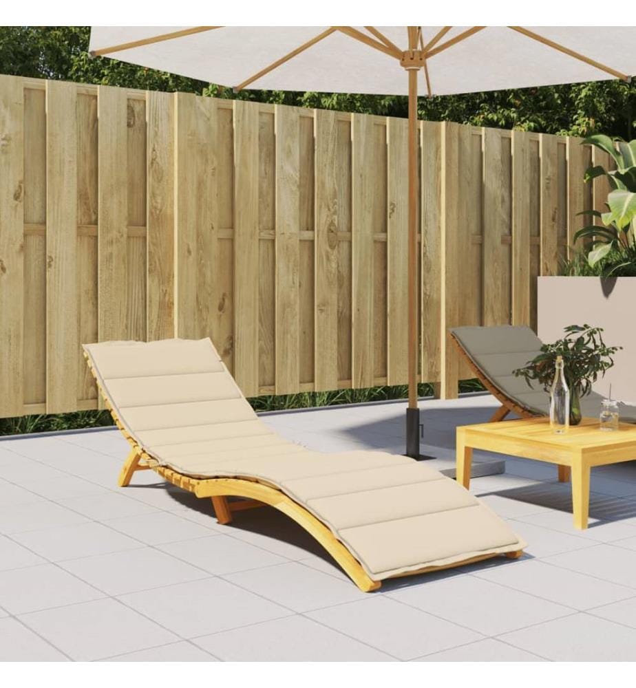 Sonnenliegen-Auflage Beige 200x70x3 cm Oxford-Gewebe