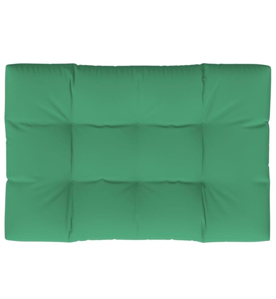 Coussin de palette vert 120x80x12 cm tissu