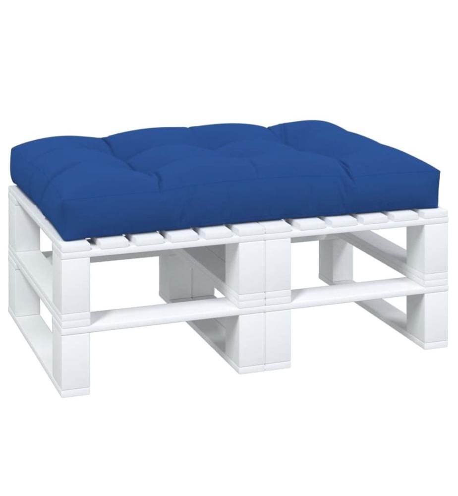 Coussin de palette bleu royal 120x80x12 cm tissu