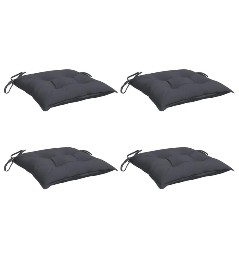 Stuhlkissen 4 Stk. Anthrazit 40x40x7 cm Oxford-Gewebe