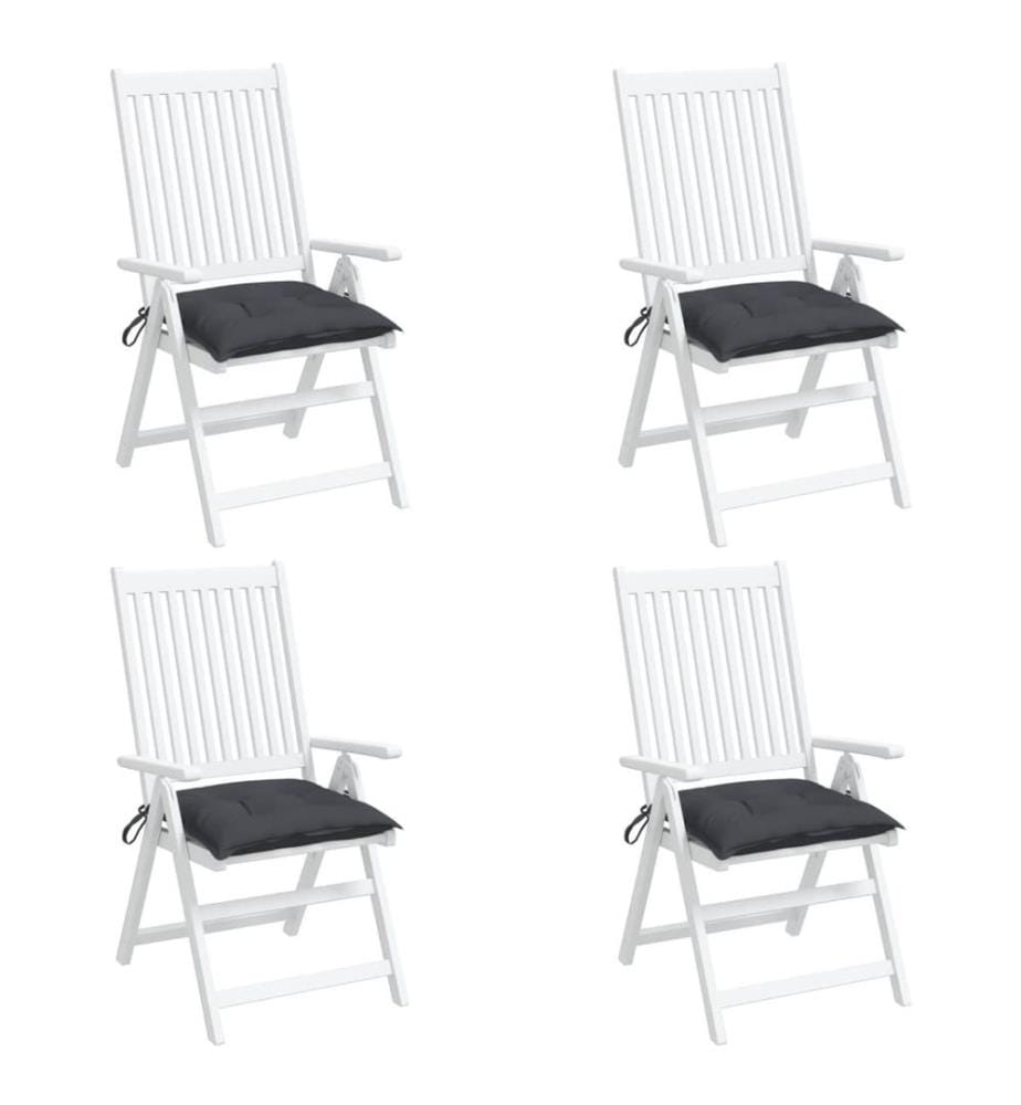 Stuhlkissen 4 Stk. Anthrazit 40x40x7 cm Oxford-Gewebe