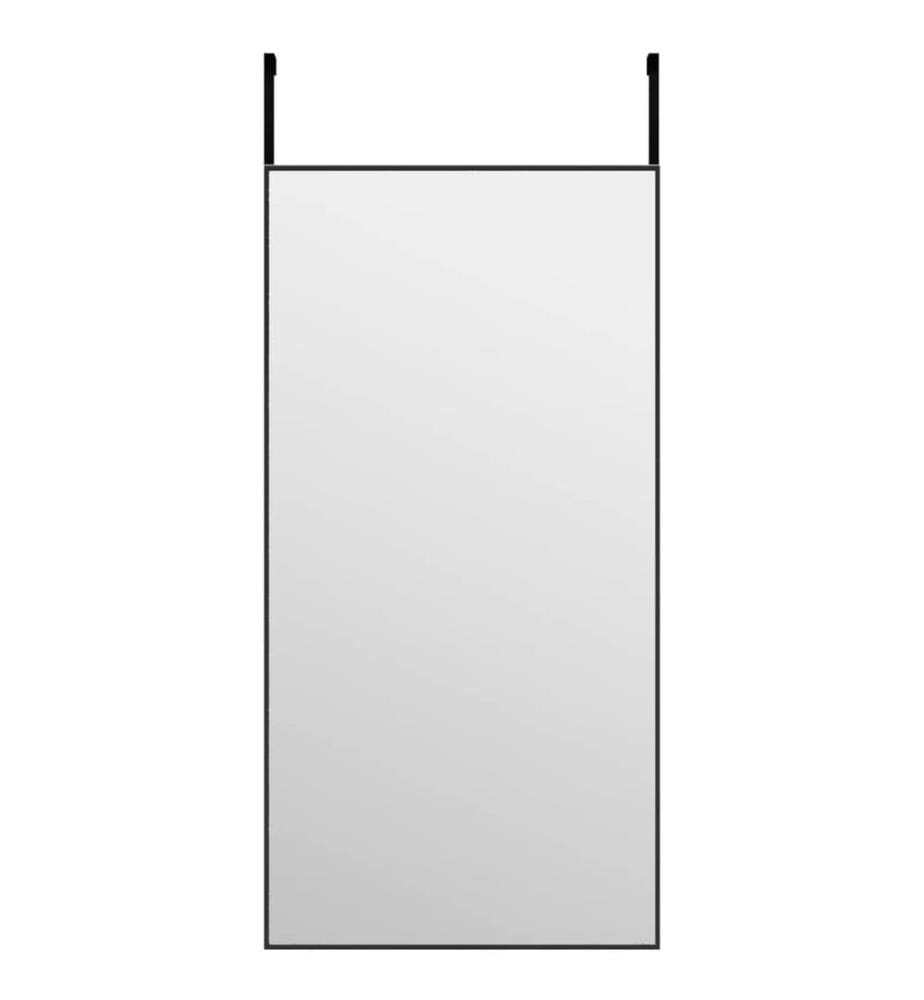 Miroir de porte Noir 40x80 cm Verre et aluminium