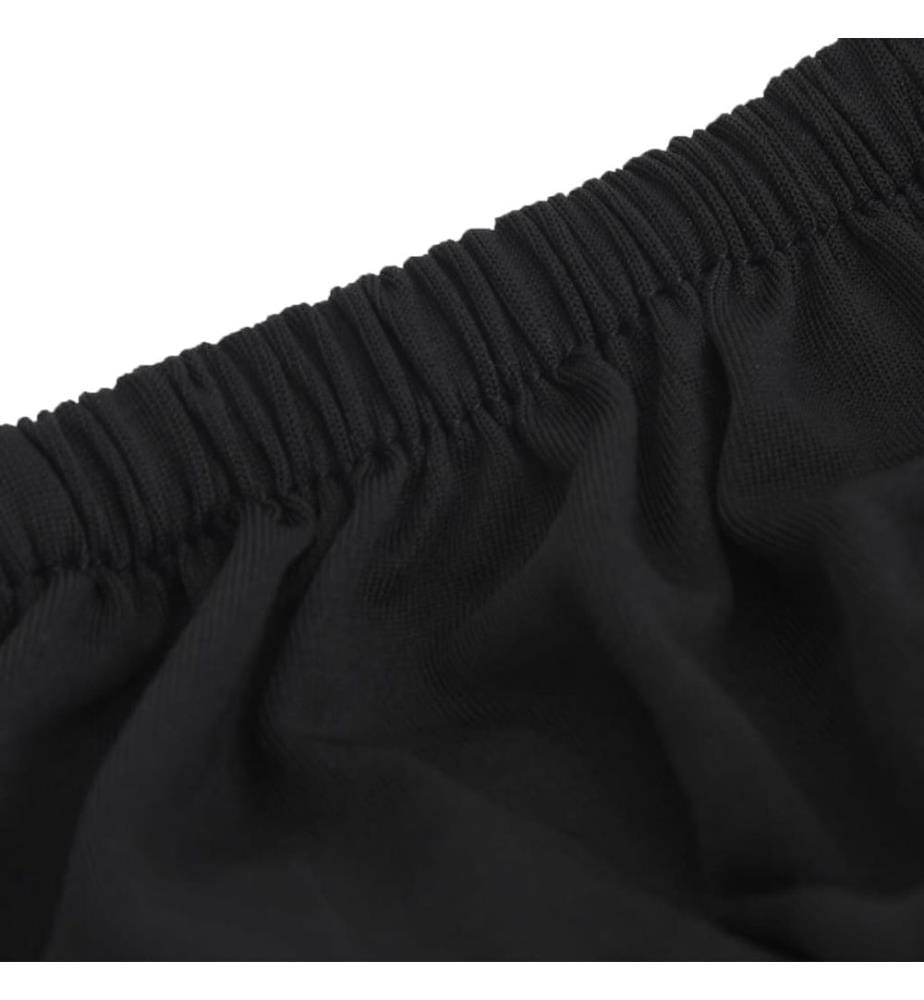 Stretch Sofahusse 4-Sitzer Schwarz Polyester-Jersey