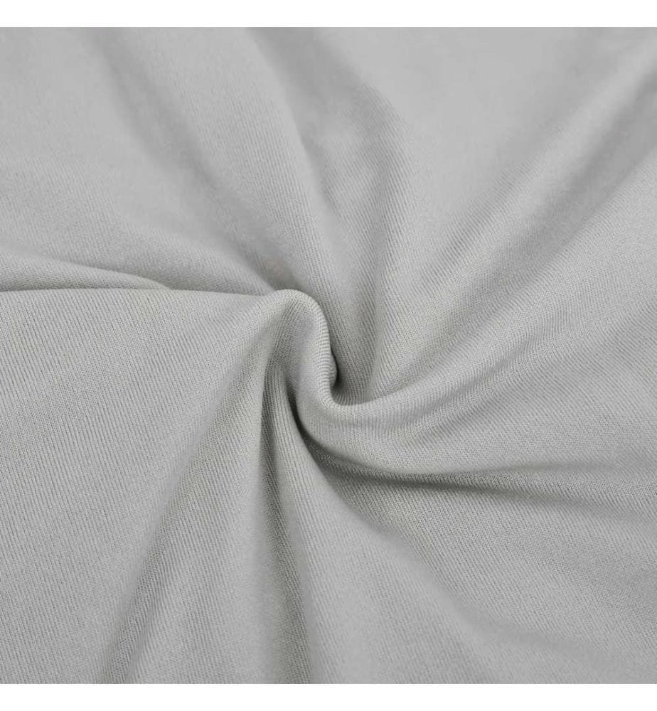 Stretch Sofahusse 3-Sitzer Grau Polyester-Jersey