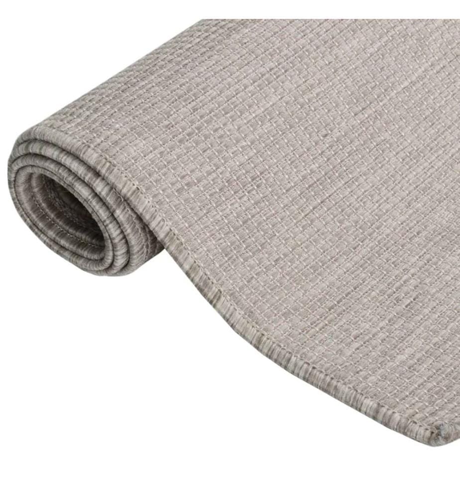 Outdoor-Teppich Flachgewebe 80x150 cm Hellgrau