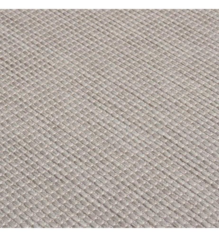 Outdoor-Teppich Flachgewebe 80x150 cm Hellgrau
