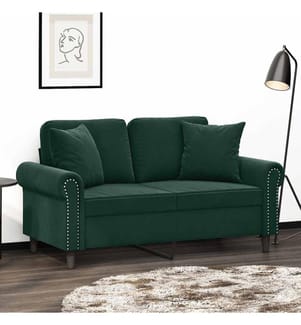 Coussins décoratifs lot de 2 Vert foncé 40x40 cm Velours