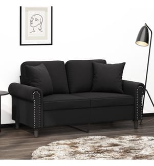 Coussins décoratifs lot de 2 Noir 40x40 cm Velours