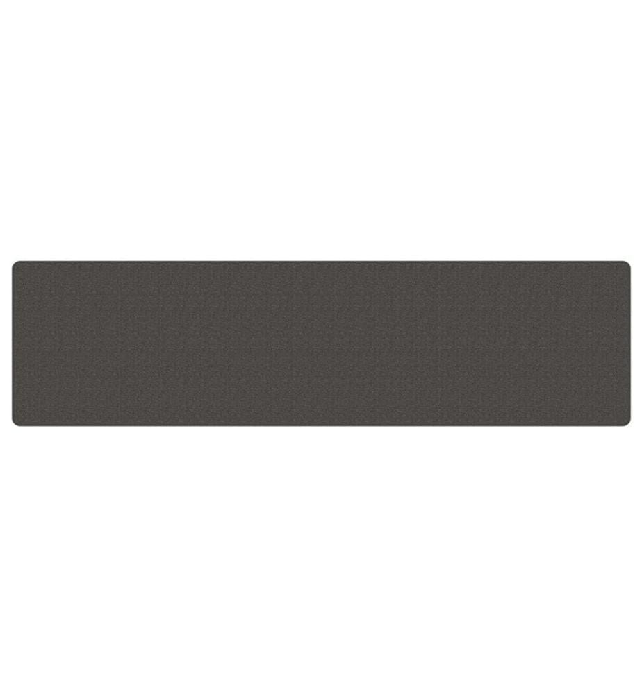 Tapis de couloir aspect sisal anthracite 80x300 cm
