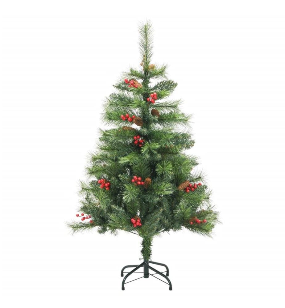 Künstlicher Weihnachtsbaum Klappbar mit Zapfen & Beeren 150 cm