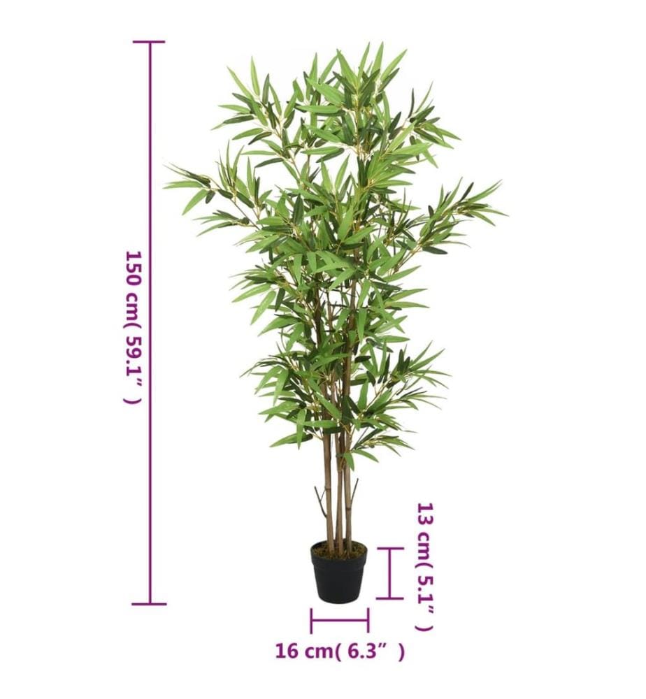 Bambou artificiel 828 feuilles 150 cm vert