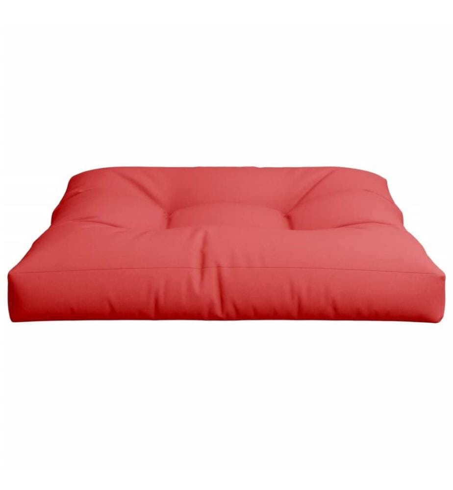Coussin de palette rouge 70x70x12 cm tissu
