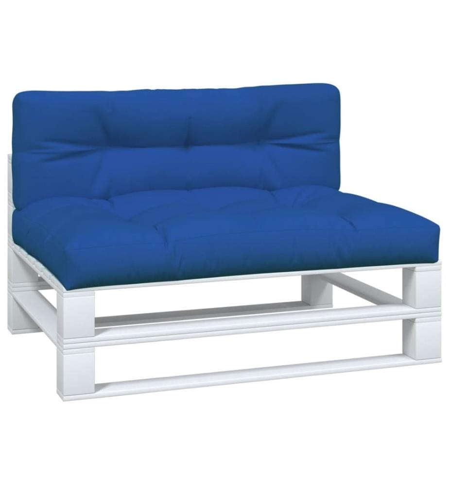 Coussins de palette lot de 2 bleu royal tissu