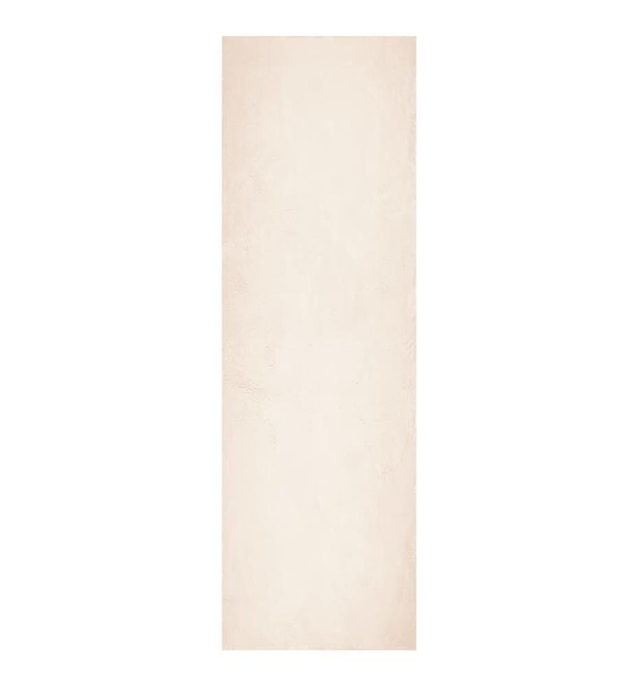 Tapis à poils courts doux et lavable beige 80x250 cm