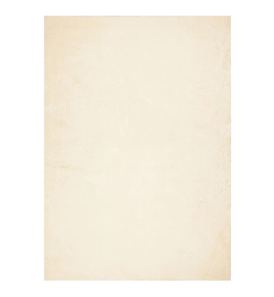 Tapis à poils courts doux et lavable crème 120x170 cm