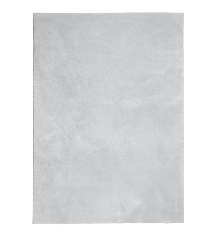 Tapis à poils courts doux et lavable gris 160x230 cm