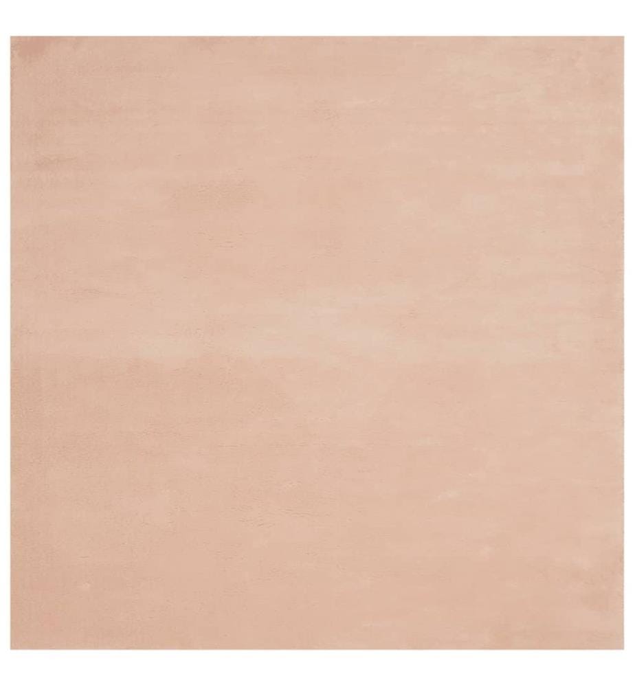 Tapis HUARTE à poils courts doux lavable rouge clair 200x200 cm