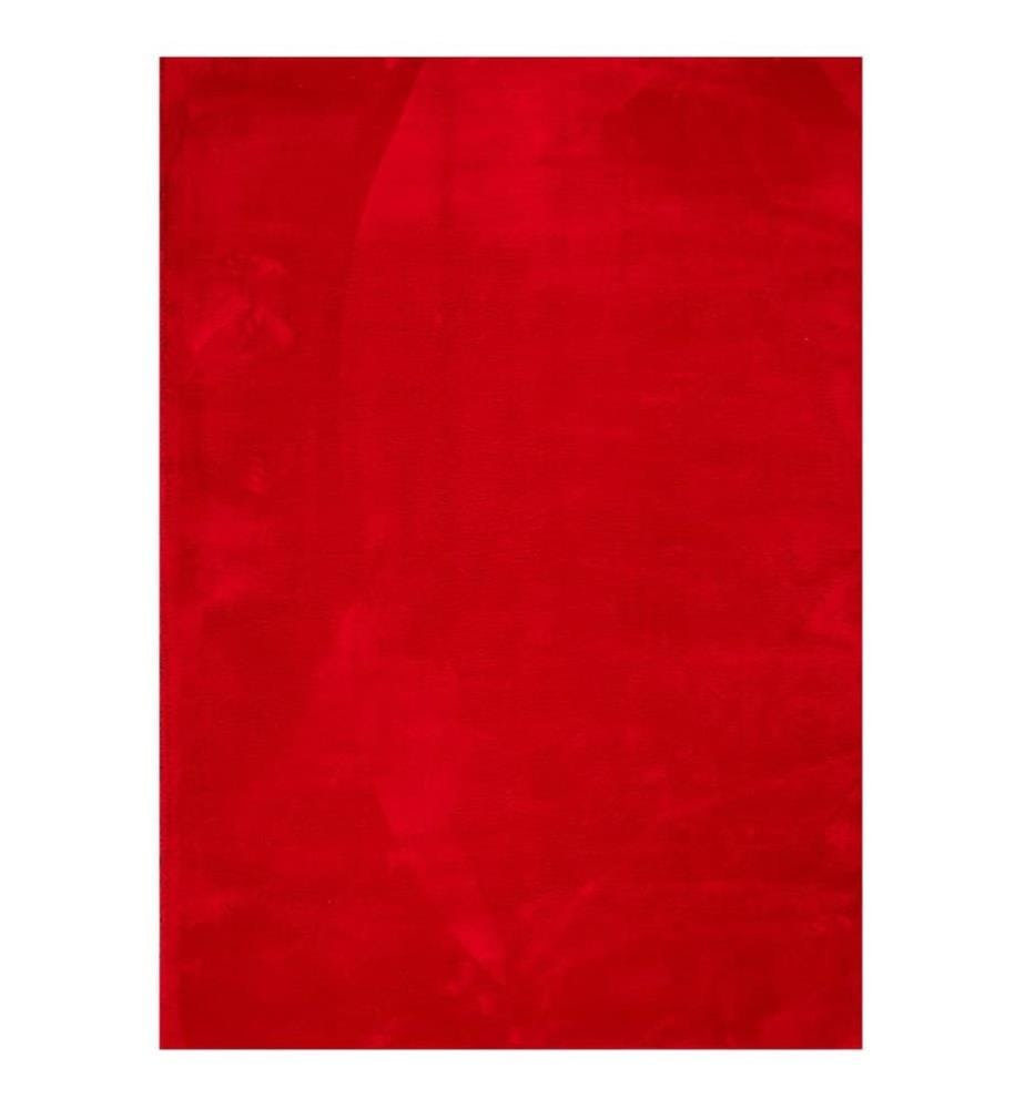 Tapis HUARTE à poils courts doux et lavable rouge 200x280 cm