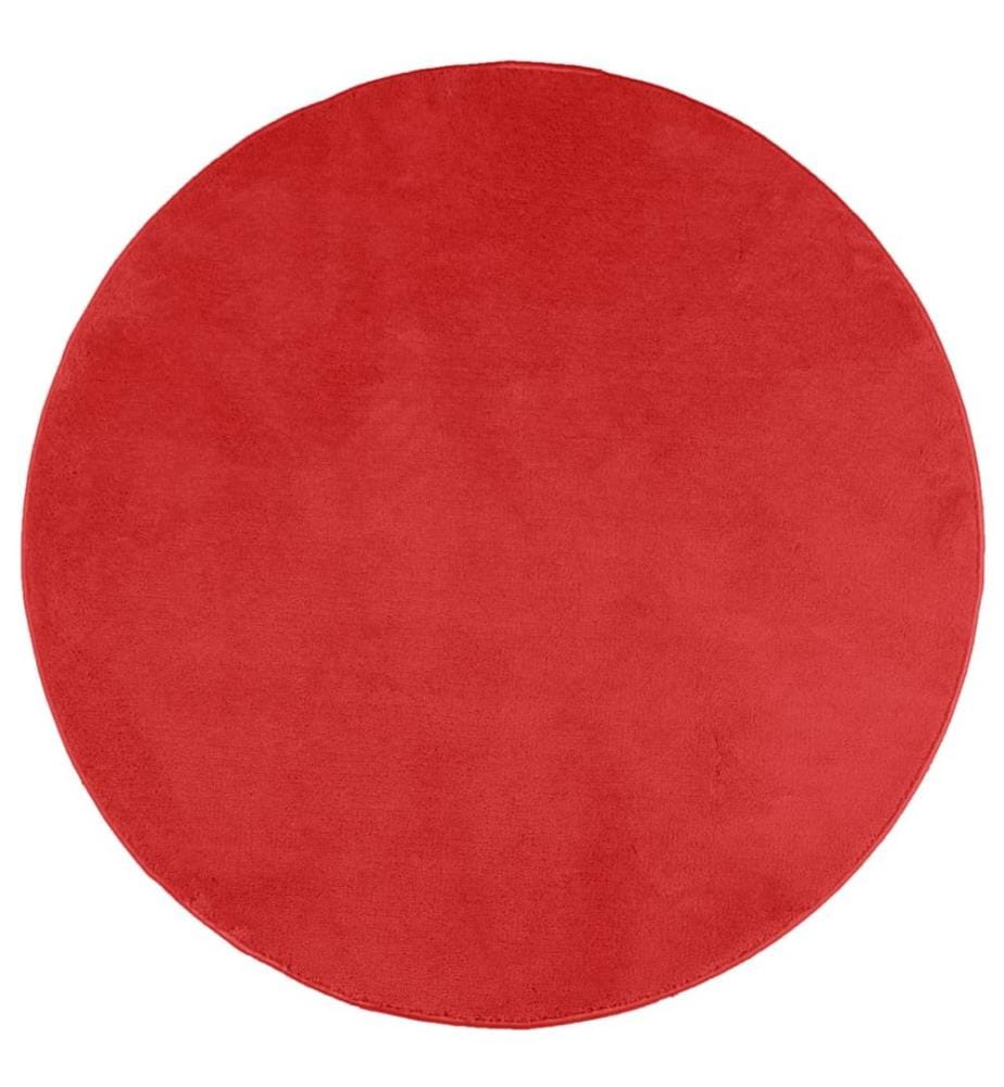 Teppich OVIEDO Kurzflor Rot Ø 120 cm