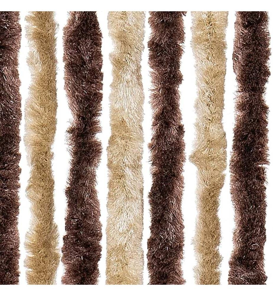 Fliegenvorhang Beige und Hellbraun 100x200 cm Chenille