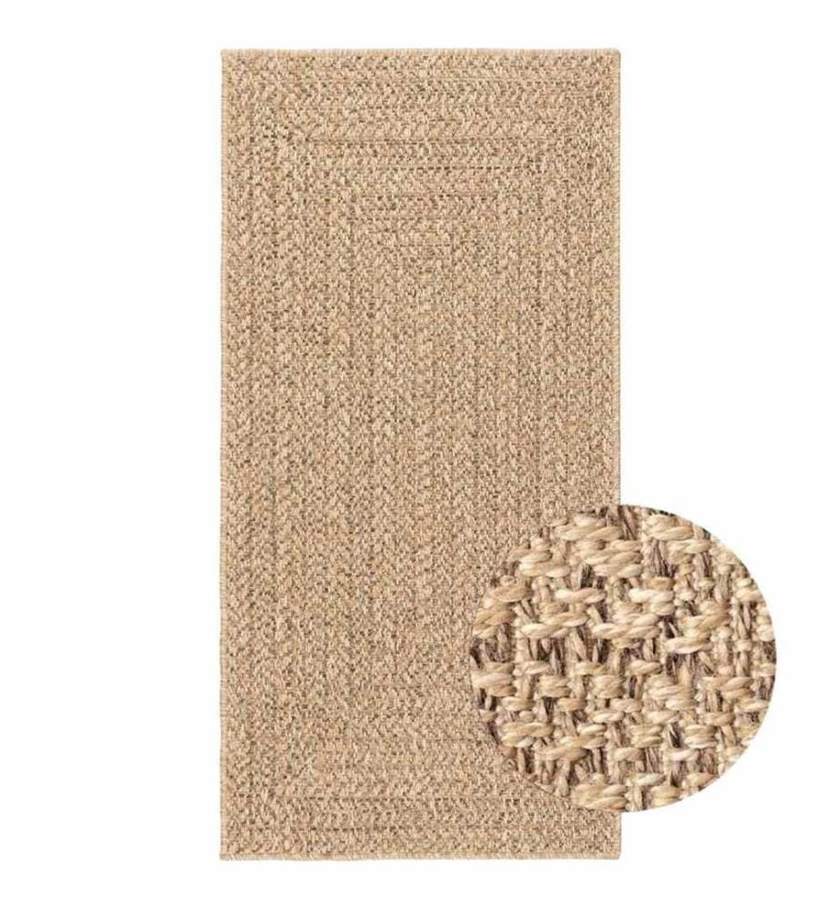Tapis ZIZUR 60x110 cm aspect de jute intérieur et extérieur