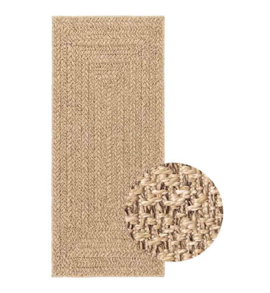 Tapis ZIZUR 80x200 cm aspect de jute intérieur et extérieur