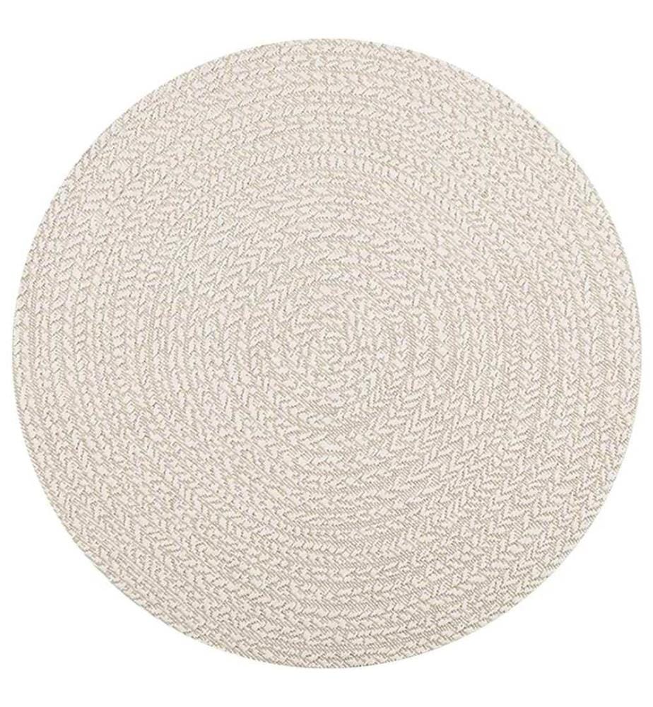 Tapis ZIZUR crème Ø 120cm aspect de jute intérieur et extérieur