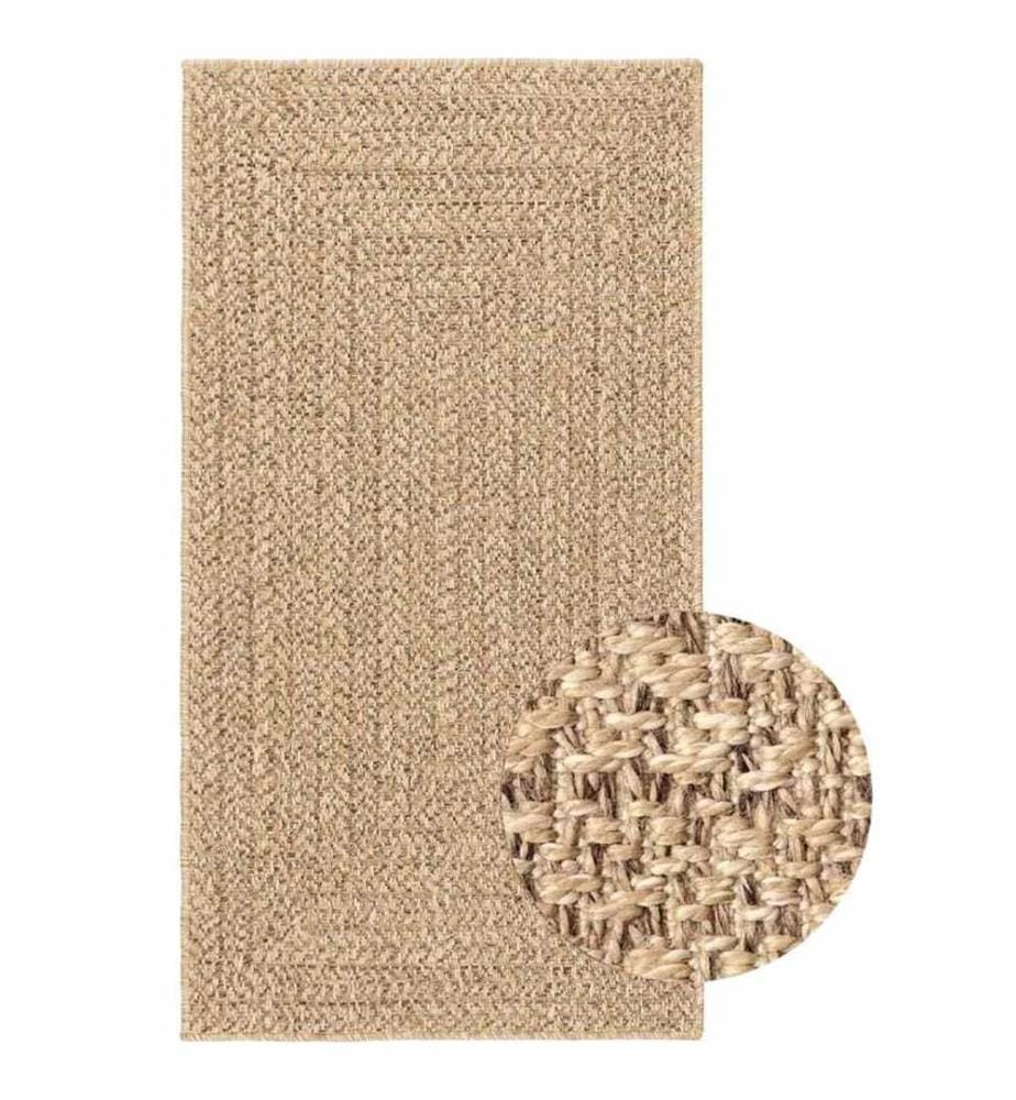 Tapis ZIZUR beige 80x150 cm aspect de jute intérieur extérieur