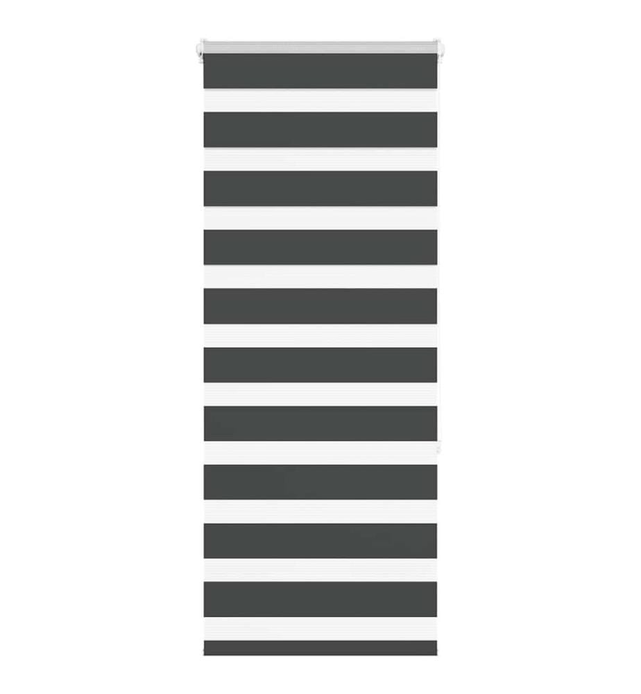 Doppelrollo Schwarz 55x150 cm Stoffbreite 50,9 cm Polyester
