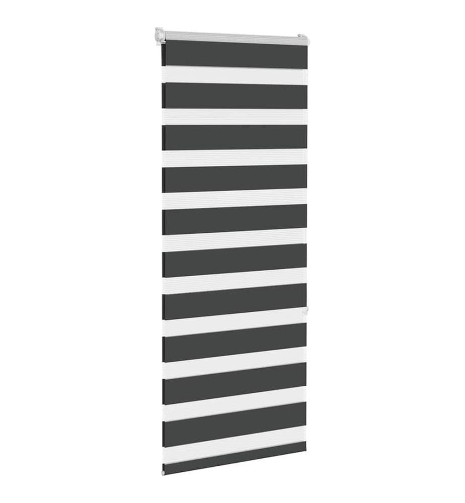 Doppelrollo Schwarz 55x150 cm Stoffbreite 50,9 cm Polyester