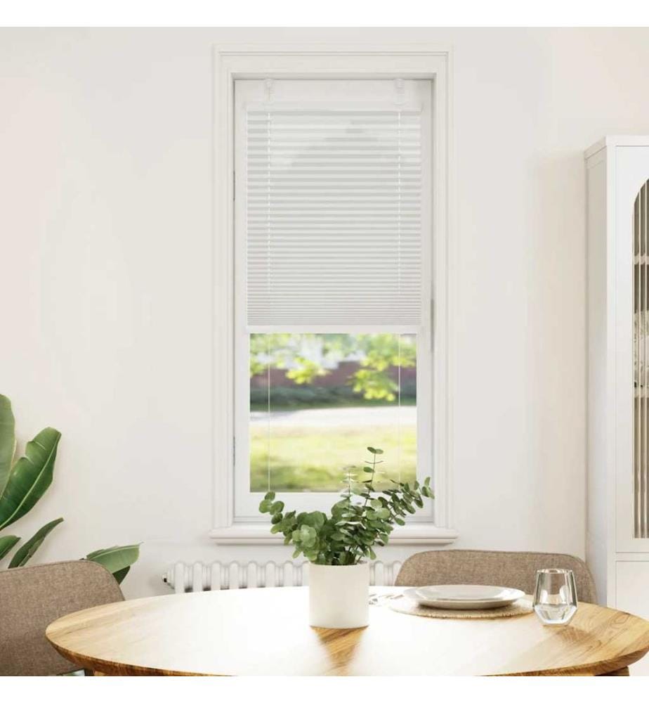Plissee Hellgrau 40x100 cm Stoffbreite 39,4 cm Polyester