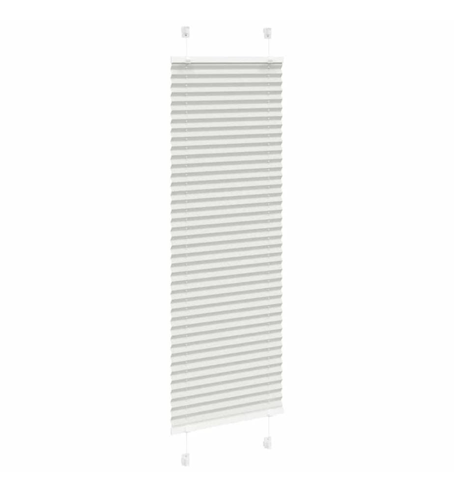 Plissee Hellgrau 40x100 cm Stoffbreite 39,4 cm Polyester