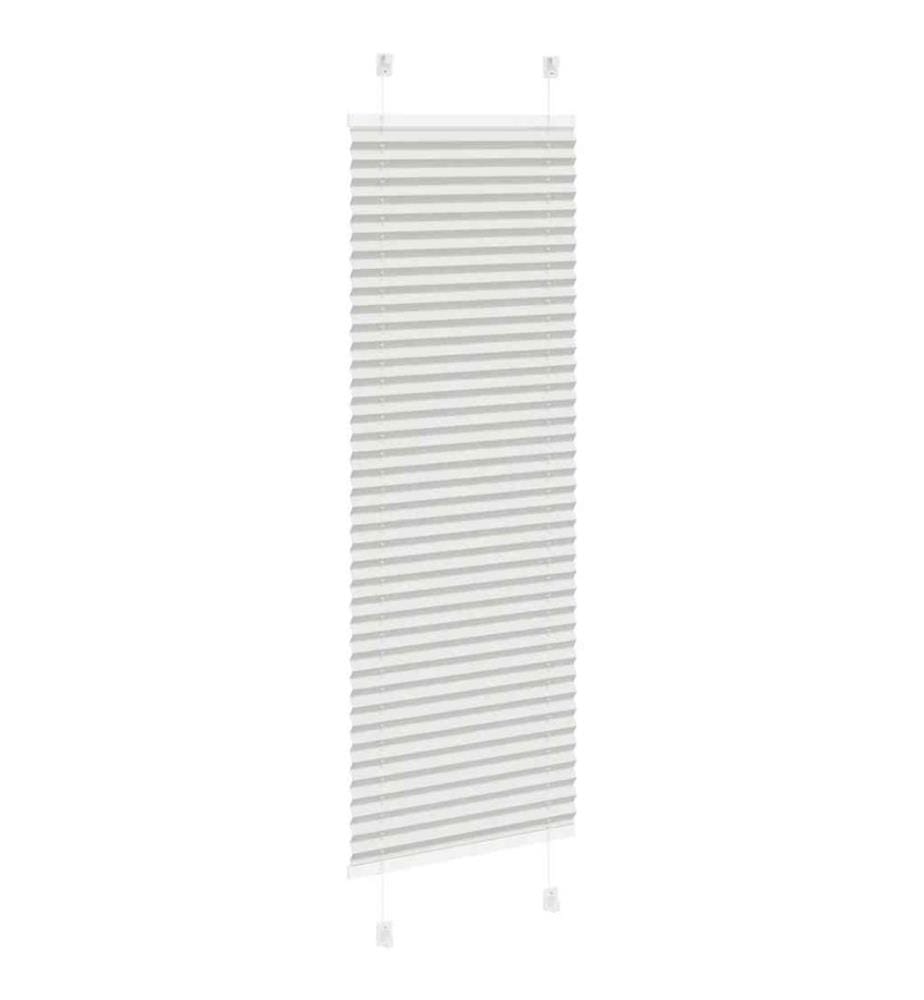 Plissee Hellgrau 40x100 cm Stoffbreite 39,4 cm Polyester