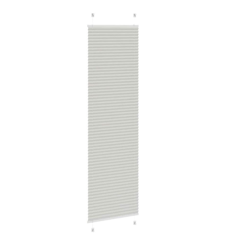 Plissee Hellgrau 55x200 cm Stoffbreite 54,4 cm Polyester