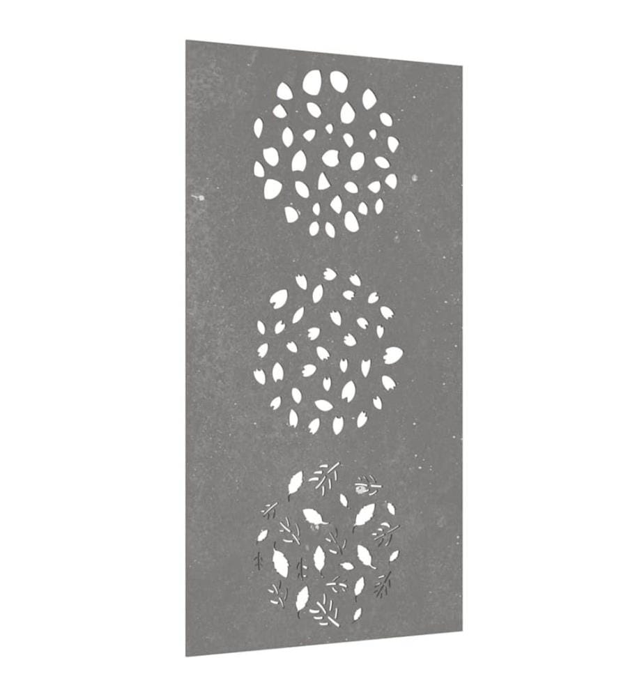 Garten-Wanddeko 105x55 cm Cortenstahl Blatt-Design