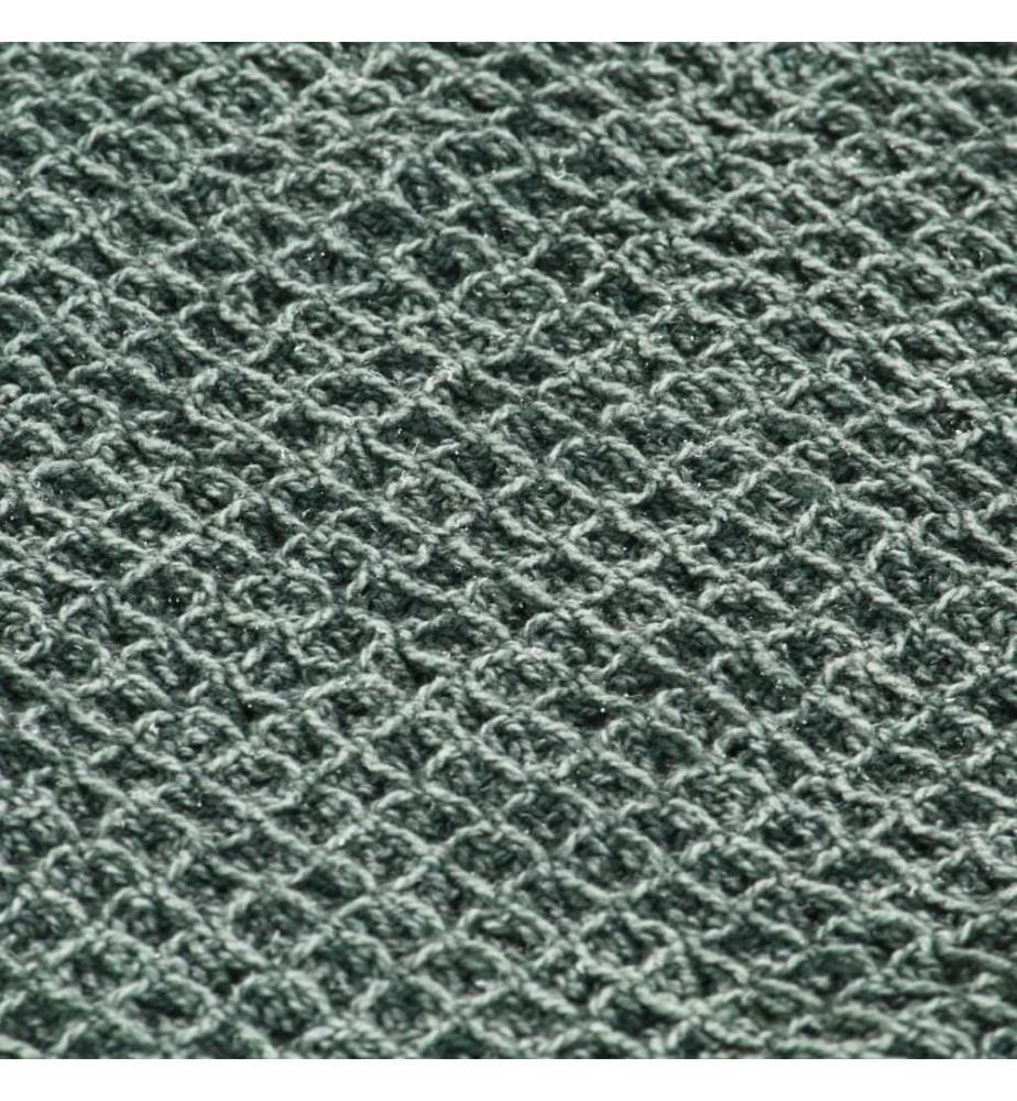 Überwurf Baumwolle 125x150 cm Dunkelgrün