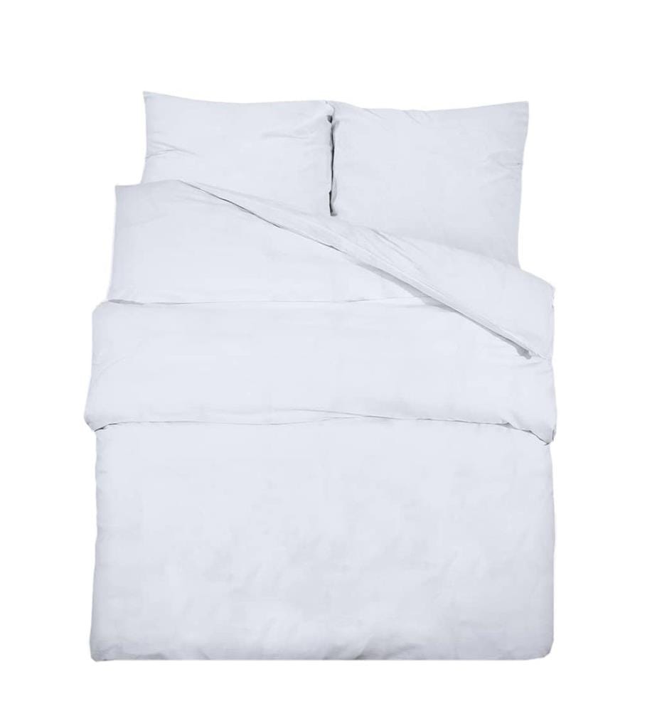 Ensemble de housse de couette Blanc 135x200 cm Coton