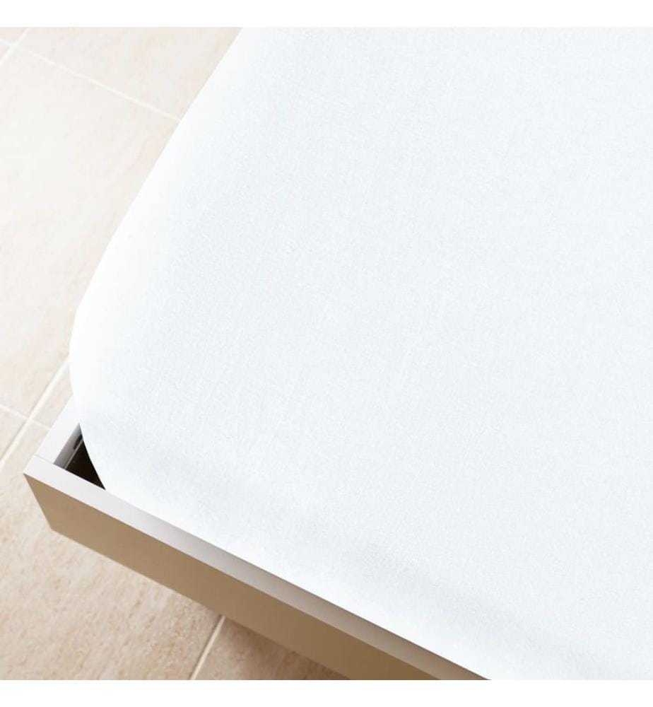 Draps-housses Jersey 2 pcs Blanc 160x200 cm Coton
