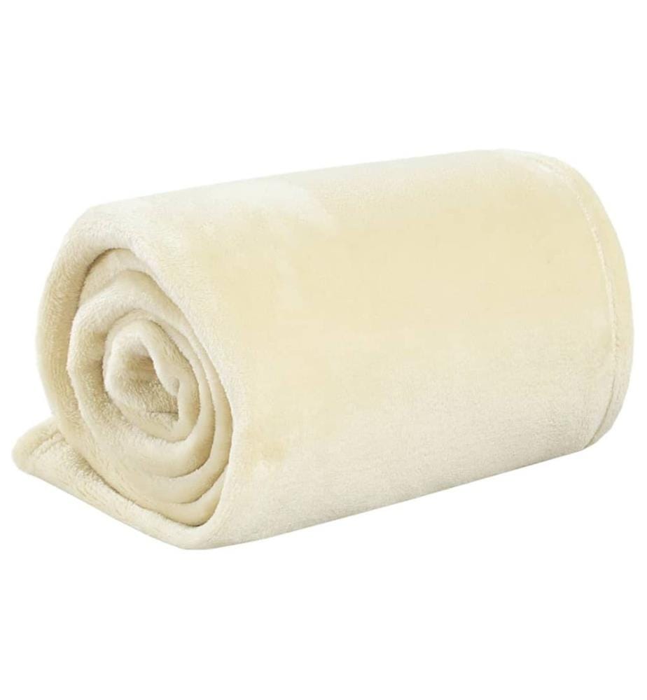 Couverture crème 130x170 cm polyester