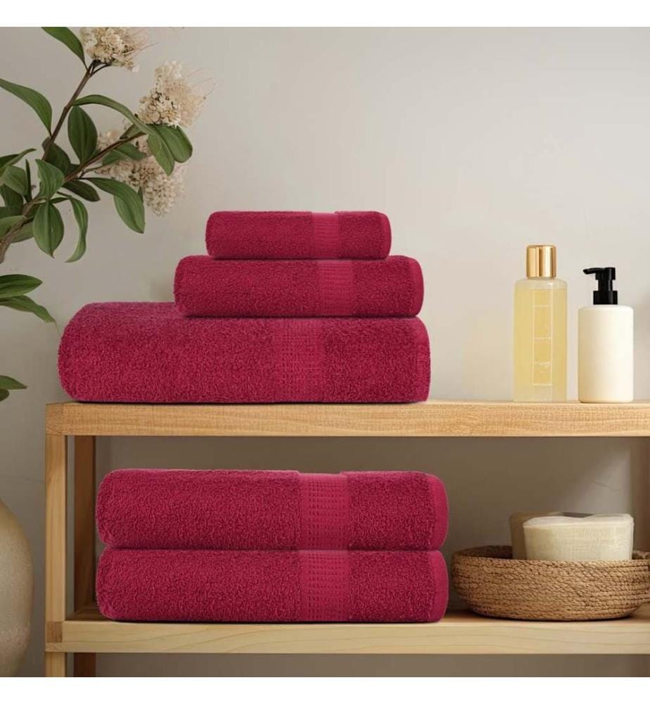 Serviettes de douche FROGN 2 pcs bordeaux 70x140cm 360 g/m²