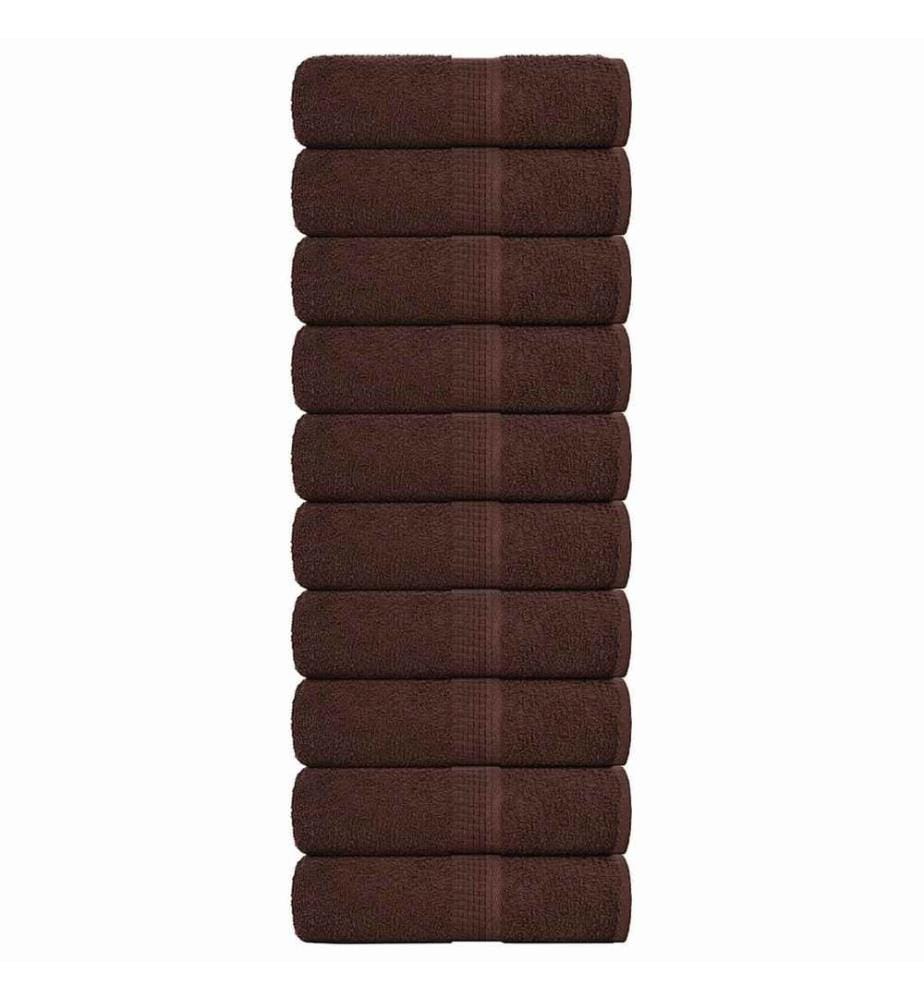 Waschtücher FROGN 10 Stk. Braun 30x30 cm 360 g/m²