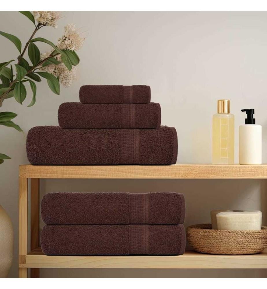 Serviettes FROGN 4 pcs marron 100x200 cm 360 g/m²