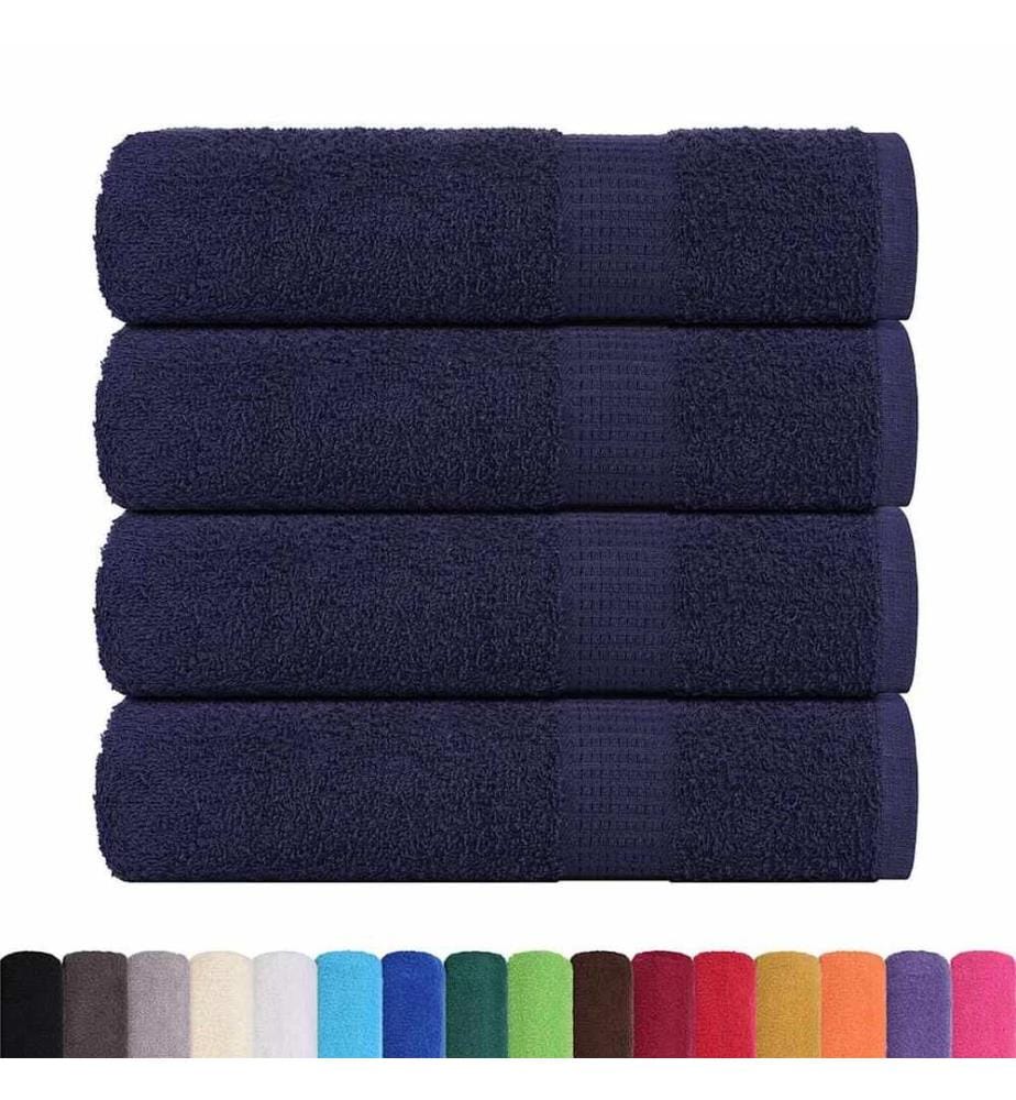 Serviettes de bain FROGN 4 pcs bleu marine 100x150 cm 360 g/m²