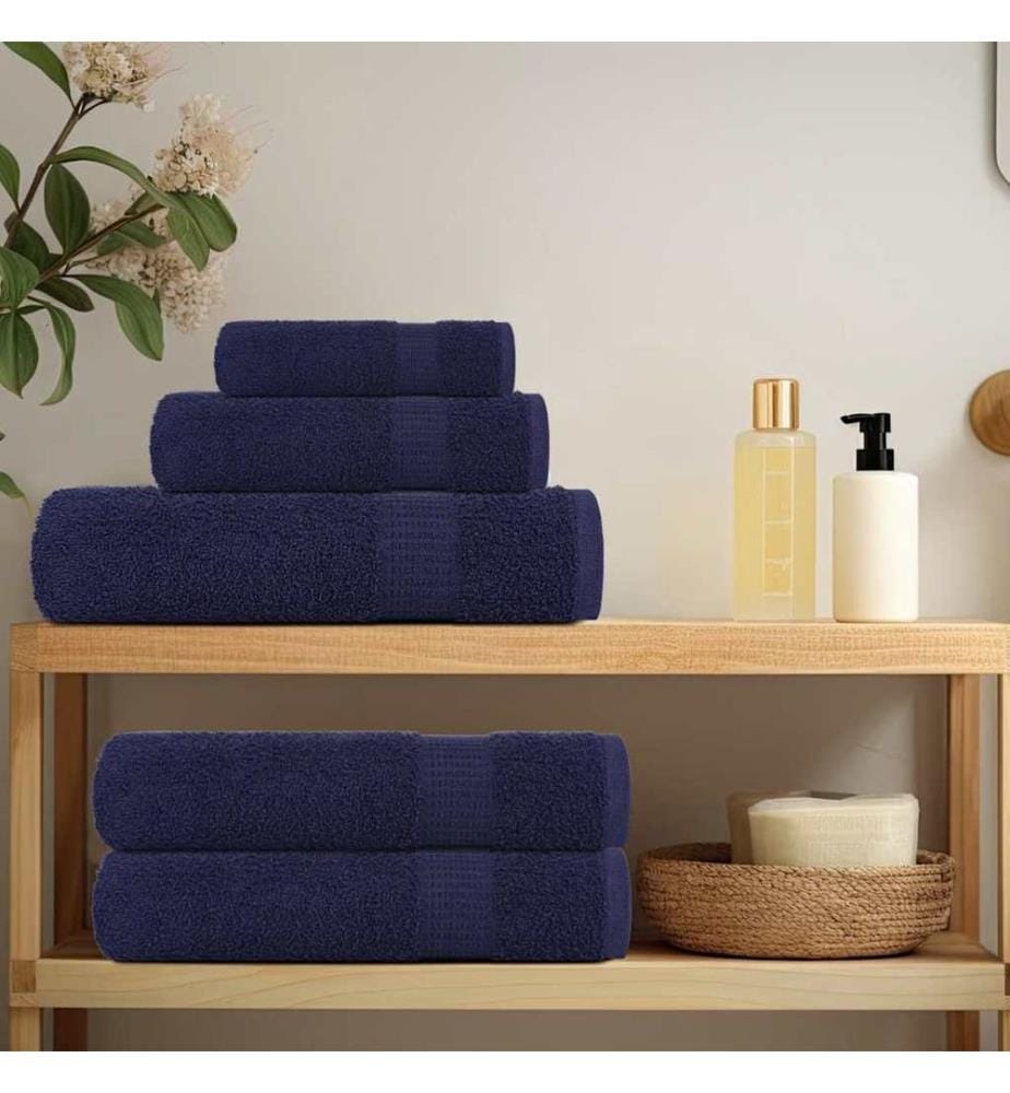 Serviettes de bain FROGN 10 pcs bleu marine 100x150 cm 360 g/m²