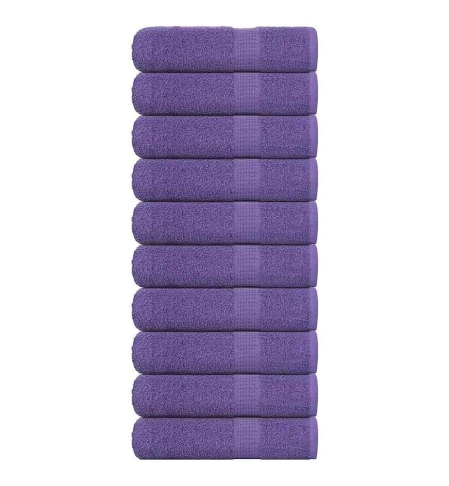 Serviettes de douche FROGN 10 pcs violet 70x140cm 360 g/m²