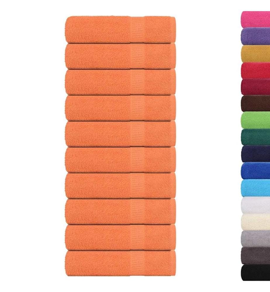Serviettes de bain FROGN 10 pcs orange 100x150 cm 360 g/m²