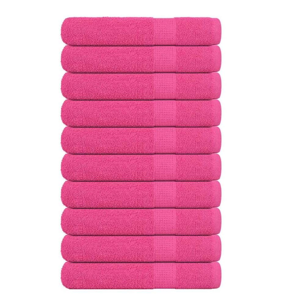 Serviettes de sauna FROGN 10 pcs rose 80x200 cm 360 g/m²