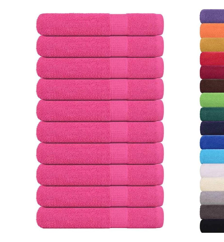 Serviettes de sauna FROGN 10 pcs rose 80x200 cm 360 g/m²